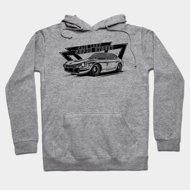 Fair Lady Super Street Car Hoodie by AirinDesign